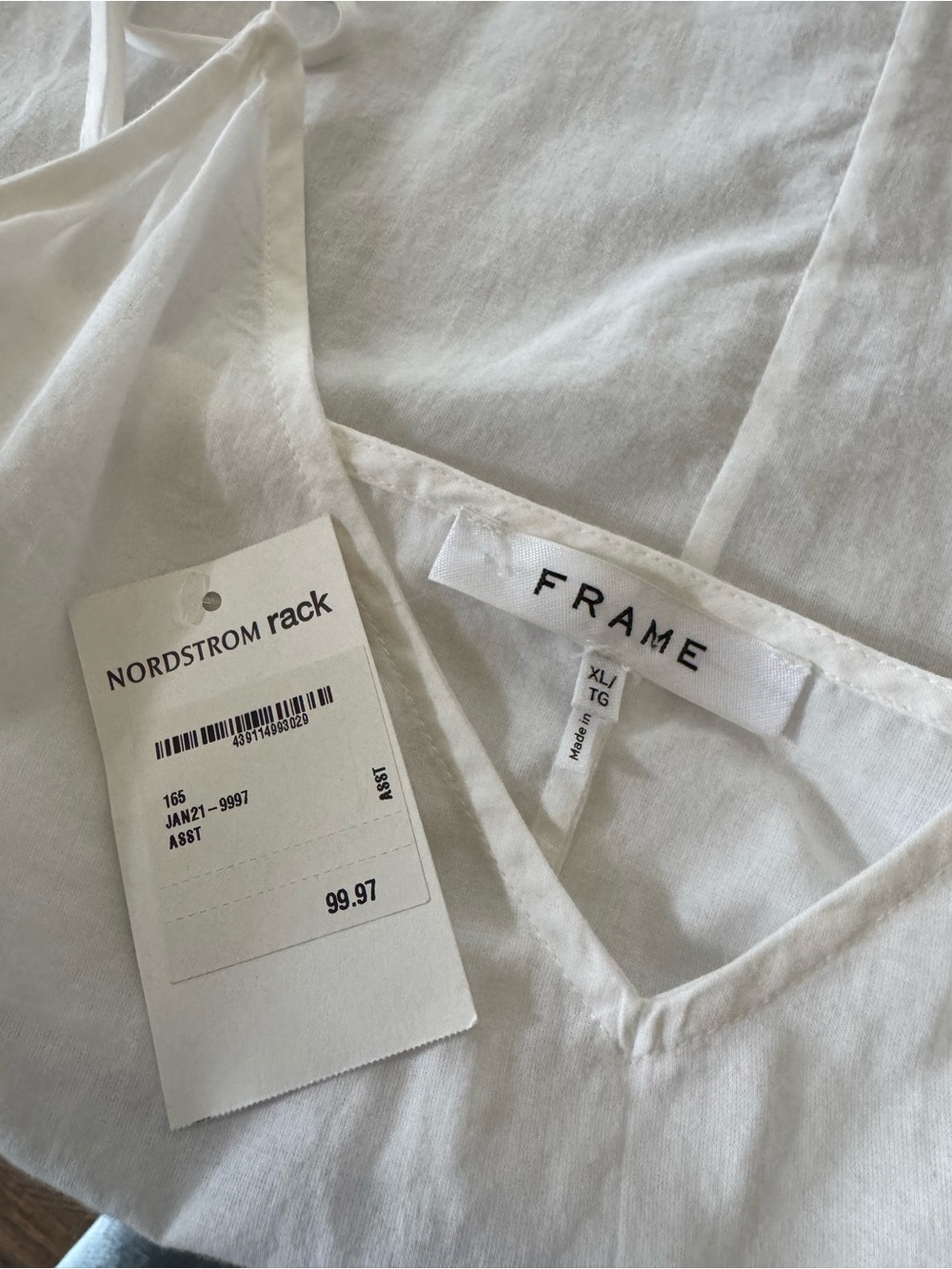 Frame NWT White Cotton Slip Dress XL - Picture 6 of 8